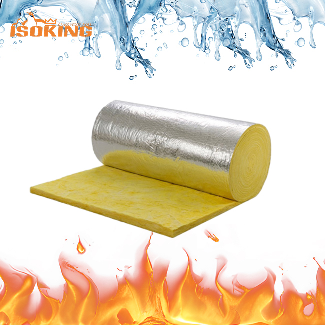 ISOKING™ Rollo de Fibra de Vidrio con Foil de Aluminio Aislamiento Térmico Profesional