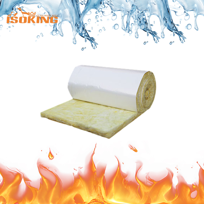 ISOKING™ Fieltro de Lana de Vidrio con Revestimiento Blanco