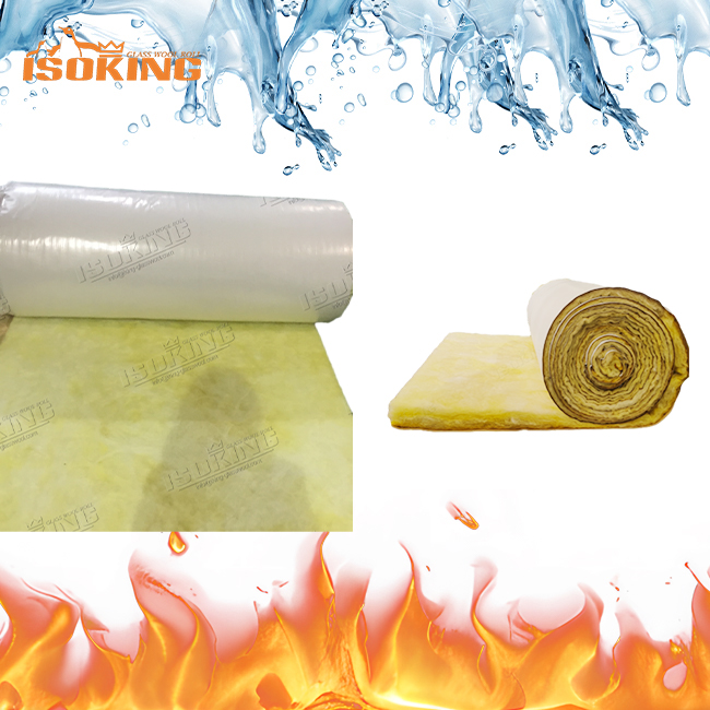 ISOKING™ Lana de vidrio con polipropileno blanco en rollo