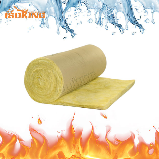 ISOKING™ Rollo de Lana de Vidrio para Techo Papel Kraft