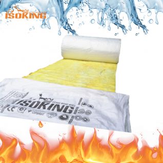ISOKING™ Rollo de Lana de Vidrio para Aislamiento Térmico y Acústico
